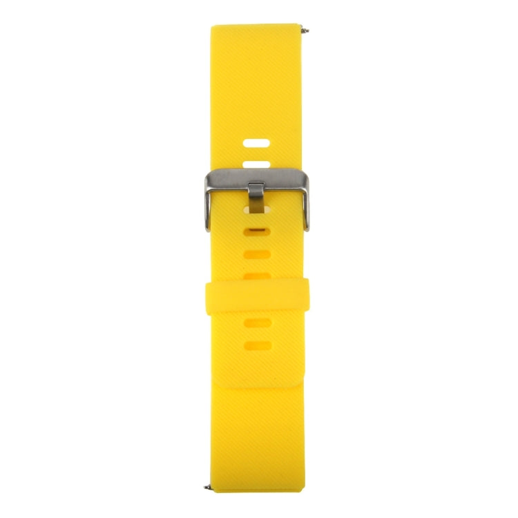 For Fitbit Blaze Watch Oblique Texture Silicone Watchband, Large Size, Length: 17-20cm(Yellow)