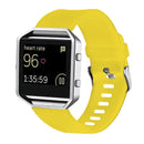 For Fitbit Blaze Watch Oblique Texture Silicone Watchband, Large Size, Length: 17-20cm(Yellow)