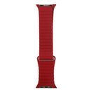 For Apple Watch 38mm Loop Magnetic Closure Clasp PU Leather Watch Band(Red)