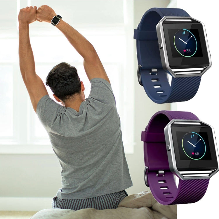 For Fitbit Blaze Watch Stainless Steel Frame Holder Shell(Silver)