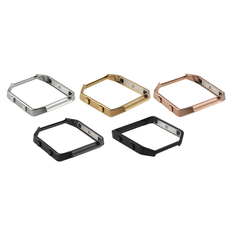 For Fitbit Blaze Watch Stainless Steel Frame Holder Shell(Black)