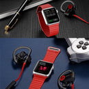 For Apple Watch 42mm Loop Magnetic Closure Clasp PU Leather Watch Band(Red)