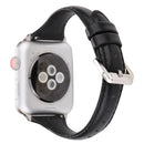 Simple Fashion Genuine Leather T Type Watch Band for Apple Watch Series 3 & 2 & 1 38mm(Black)