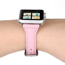 Simple Fashion Genuine Leather T Type Watch Band for Apple Watch Series 3 & 2 & 1 38mm(Pink)