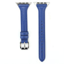 Simple Fashion Genuine Leather T Type Watch Band for Apple Watch Series 3 & 2 & 1 38mm(Blue)