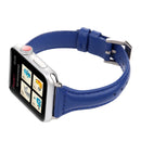 Simple Fashion Genuine Leather T Type Watch Band for Apple Watch Series 3 & 2 & 1 38mm(Blue)