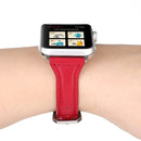 Simple Fashion Genuine Leather T Type Watch Band for Apple Watch Series 3 & 2 & 1 38mm(Red)