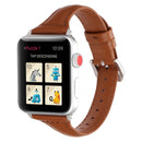 Simple Fashion Genuine Leather T Type Watch Band for Apple Watch Series 3 & 2 & 1 38mm(Brown)