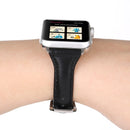 Simple Fashion Genuine Leather T Type Watch Band for Apple Watch Series 3 & 2 & 1 42mm(Black)