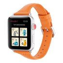 Simple Fashion Genuine Leather T Type Watch Band for Apple Watch Series 3 & 2 & 1 42mm(Orange)
