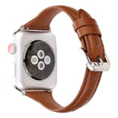 Simple Fashion Genuine Leather T Type Watch Band for Apple Watch Series 3 & 2 & 1 42mm(Brown)