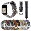 Leather Wrist Watch Band with Stainless Steel Buckle for Apple Watch Series 3 & 2 & 1 38mm(Dark Brown)