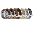 Leather Wrist Watch Band with Stainless Steel Buckle for Apple Watch Series 3 & 2 & 1 42mm(Black)