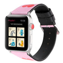 Fashion Simple Heart Pattern Genuine Leather Wrist Watch Band for Apple Watch Series 3 & 2 & 1 38mm