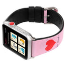 Fashion Simple Heart Pattern Genuine Leather Wrist Watch Band for Apple Watch Series 3 & 2 & 1 38mm