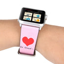Fashion Simple Heart Pattern Genuine Leather Wrist Watch Band for Apple Watch Series 3 & 2 & 1 38mm
