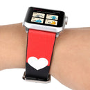 Fashion Simple Heart Pattern Genuine Leather Wrist Watch Band for Apple Watch Series 3 & 2 & 1 38mm