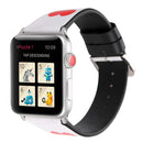 Fashion Simple Heart Pattern Genuine Leather Wrist Watch Band for Apple Watch Series 3 & 2 & 1 38mm