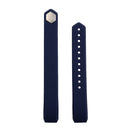 For Fitbit Alta Watch Oblique Texture Silicone Watchband, Large Size, Length: about 22cm(Dark Blue)