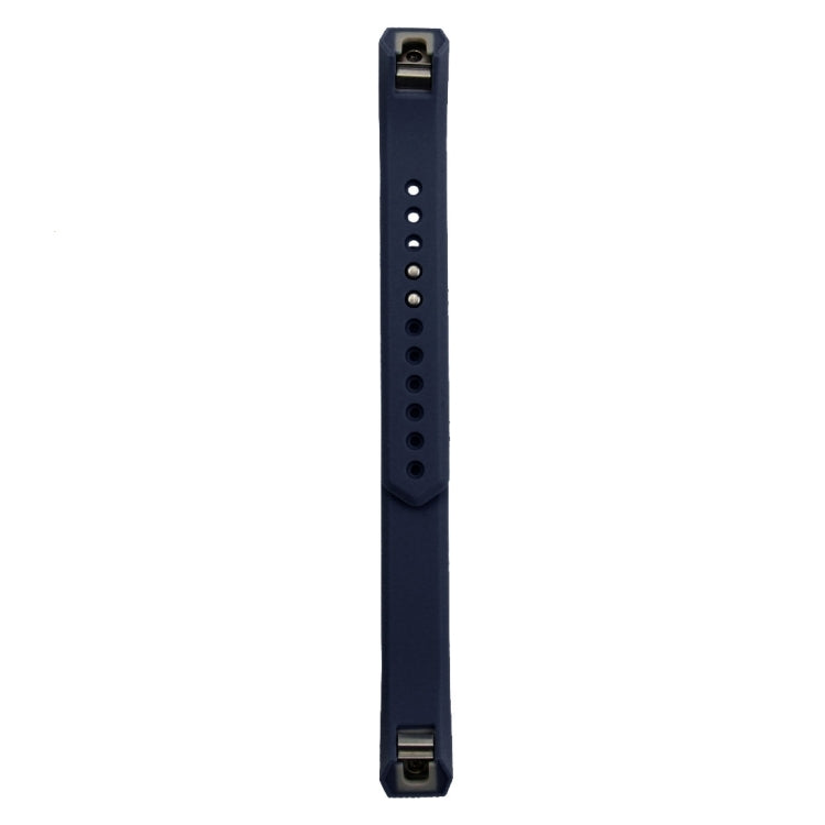 For Fitbit Alta Watch Oblique Texture Silicone Watchband, Large Size, Length: about 22cm(Dark Blue)
