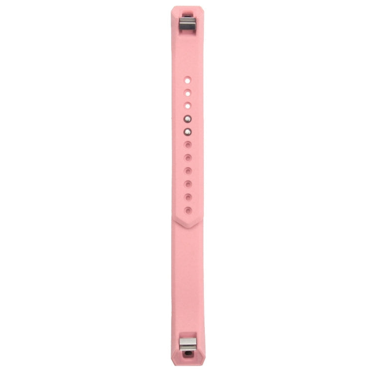For Fitbit Alta Watch Oblique Texture Silicone Watchband, Large Size, Length: about 22cm(Pink)