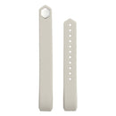For Fitbit Alta Watch Oblique Texture Silicone Watchband, Large Size, Length: about 22cm(Beige)