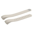 For Fitbit Alta Watch Oblique Texture Silicone Watchband, Large Size, Length: about 22cm(Beige)