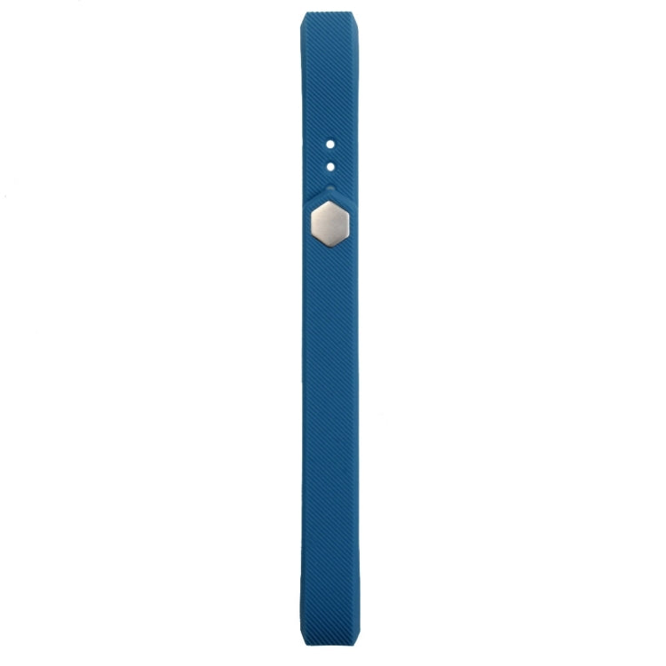 For Fitbit Alta Watch Oblique Texture Silicone Watchband, Large Size, Length: about 22cm(Blue)