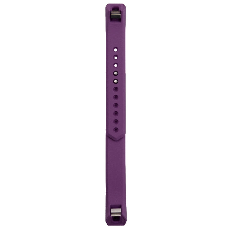 For Fitbit Alta Watch Oblique Texture Silicone Watchband, Large Size, Length: about 22cm(Purple)