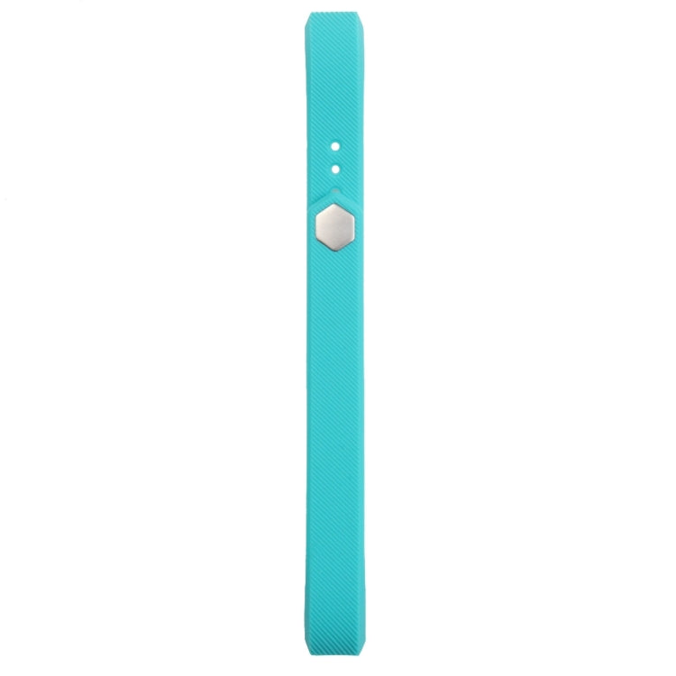For Fitbit Alta Watch Oblique Texture Silicone Watchband, Large Size, Length: about 22cm(Baby Blue)