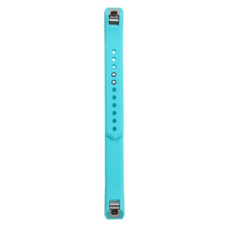 For Fitbit Alta Watch Oblique Texture Silicone Watchband, Large Size, Length: about 22cm(Baby Blue)