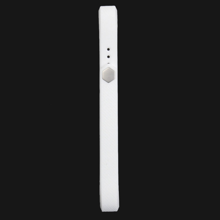 For Fitbit Alta Watch Oblique Texture Silicone Watchband, Large Size, Length: about 22cm(White)