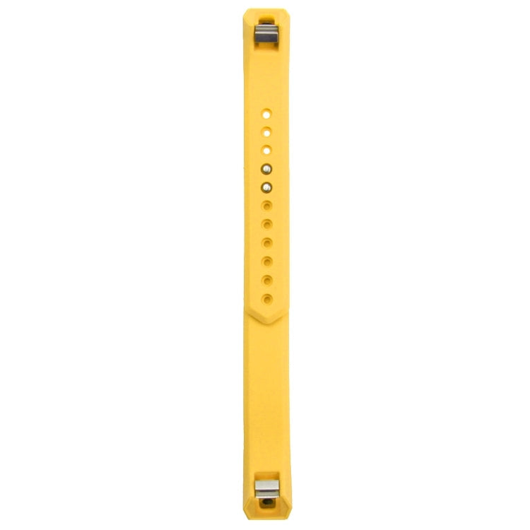 For Fitbit Alta Watch Oblique Texture Silicone Watchband, Large Size, Length: about 22cm(Yellow)