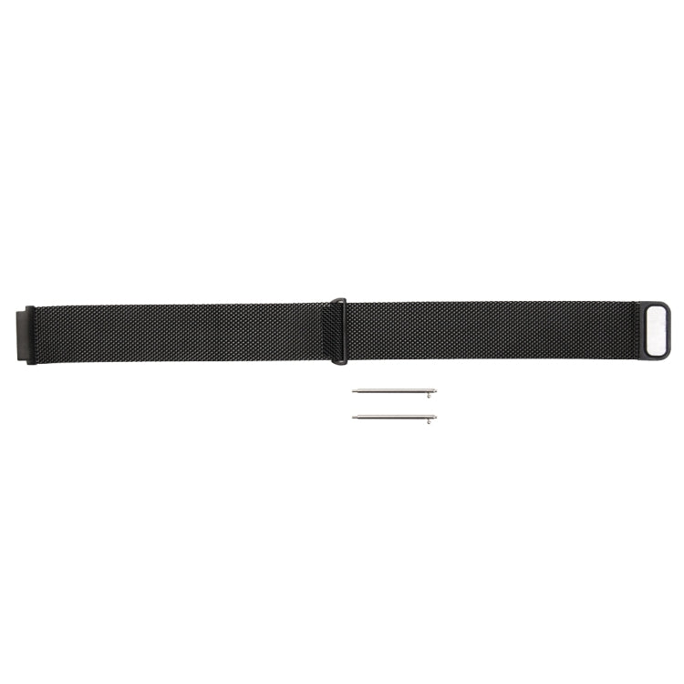 For Fitbit Blaze Watch Loop Magnetic Closure Clasp Stainless Steel Watchband(Black)