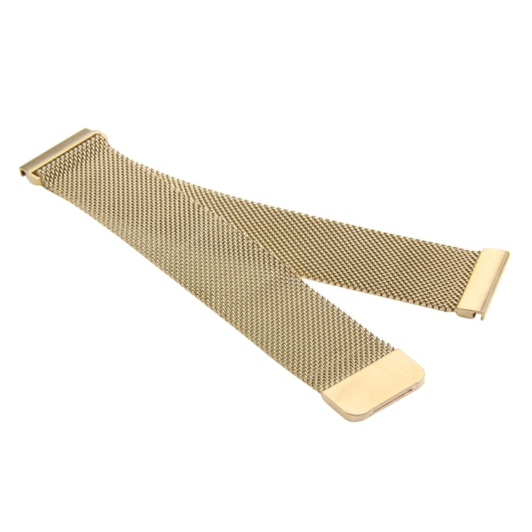For Fitbit Blaze Watch Loop Magnetic Closure Clasp Stainless Steel Watchband(Gold)