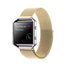 For Fitbit Blaze Watch Loop Magnetic Closure Clasp Stainless Steel Watchband(Gold)