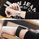 For Fitbit Blaze Watch Loop Magnetic Closure Clasp Stainless Steel Watchband(Gold)