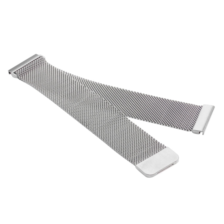 For Fitbit Blaze Watch Loop Magnetic Closure Clasp Stainless Steel Watchband(Silver)