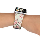 Fashion Plum Blossom Pattern Genuine Leather Wrist Watch Band for Apple Watch Series 3 & 2 & 1 42mm