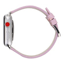 Fashion Plum Blossom Pattern Genuine Leather Wrist Watch Band for Apple Watch Series 3 & 2 & 1 42mm(Purple)