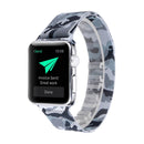 Print Milan Steel Wrist Watch Band for Apple Watch Series 3 & 2 & 1 42mm (Camouflage Black)
