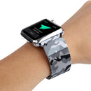 Print Milan Steel Wrist Watch Band for Apple Watch Series 3 & 2 & 1 42mm (Camouflage Black)