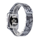 Print Milan Steel Wrist Watch Band for Apple Watch Series 3 & 2 & 1 42mm (Camouflage Grey)