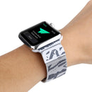 Print Milan Steel Wrist Watch Band for Apple Watch Series 3 & 2 & 1 42mm (Camouflage Silver)