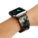 Print Milan Steel Wrist Watch Band for Apple Watch Series 3 & 2 & 1 38mm (Camouflage Army Green)