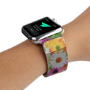 Print Milan Steel Wrist Watch Band for Apple Watch Series 3 & 2 & 1 38mm (Colored Chrysanthemum)