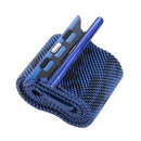 Print Milan Steel Wrist Watch Band for Apple Watch Series 3 & 2 & 1 38mm (Camouflage Blue)