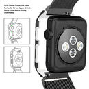 For Apple Watch Series 3 & 2 & 1 42mm Milanese Loop Simple Fashion Metal Watch Band(Black)