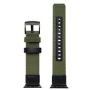 Jeep Style Nylon Wrist Watch Band with Stainless Steel Buckle for Apple Watch Series 3 & 2 & 1 38mm(Army Green)