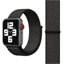 Simple Fashion Nylon Watch Band for Apple Watch Series 7 45mm / 6 & SE & 5 & 4 44mm / 3 & 2 & 1 42mm, with Magic Stick(Nightfall Black)